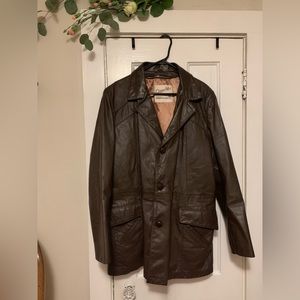 Vintage Clipper Mist Leather Jacket